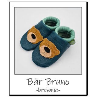 Lederpuschen Bär Bruno brownie